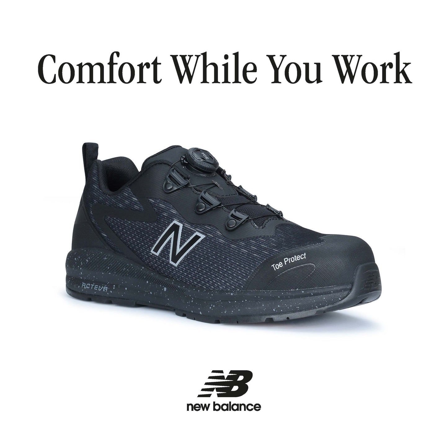 New Balance Logic BOA, Sicherheitsschuh S1P S1 ESD HROe, S1 PL SR FO HRO, schwarz / orange
