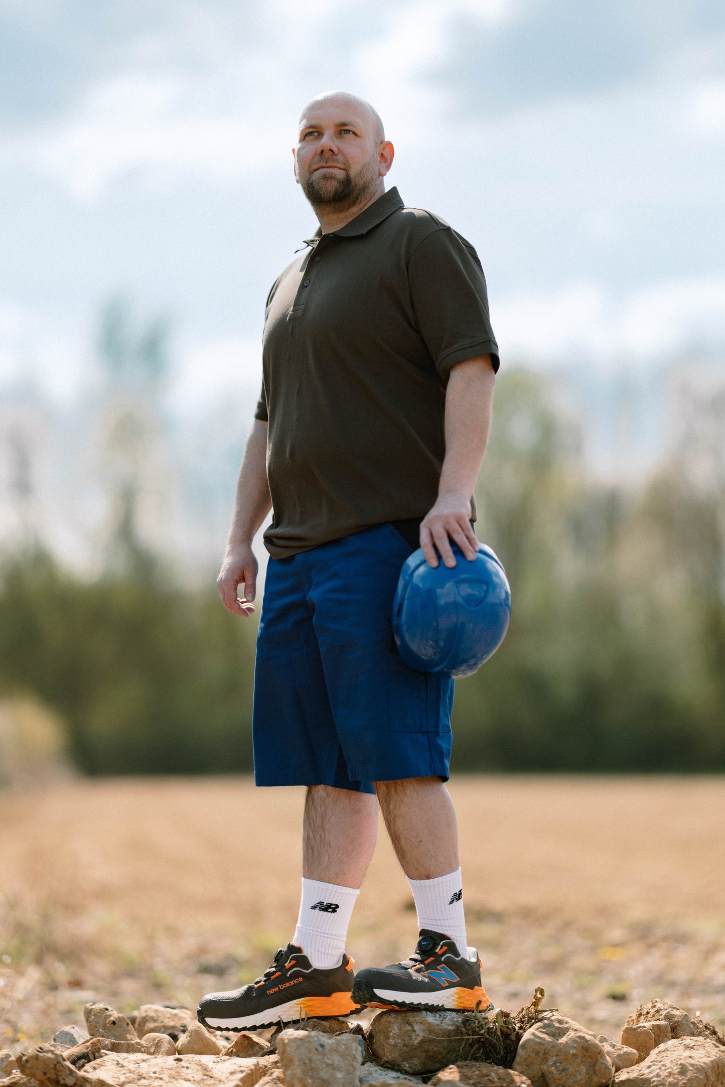 New Balance Cremorne BOA, S3 Sicherheitsschuh ESD HRO FOe, chocolate / orange, Weite 2E, EN ISO 20345