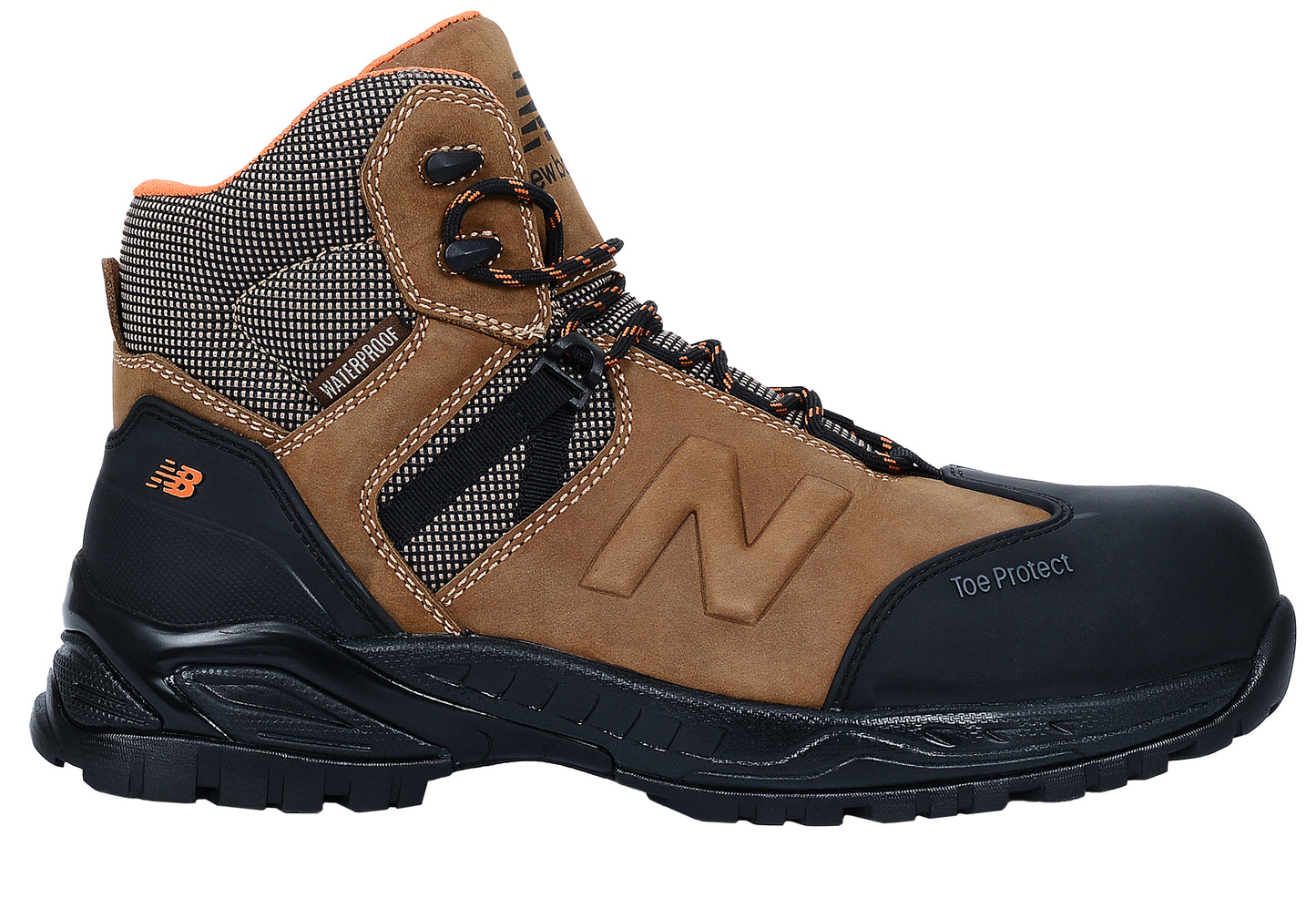 New Balance Allsite, Sicherheitsstiefel S3 SRC FO WR/WRU, rustic brown / schwarz, S3 WR SRC, EN ISO 20345