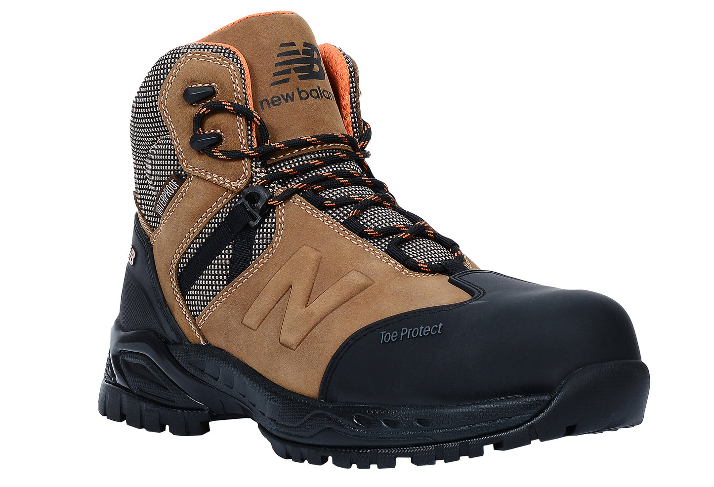 New Balance Allsite, Sicherheitsstiefel S3 SRC FO WR/WRU, rustic brown / schwarz, S3 WR SRC, EN ISO 20345